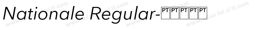 Nationale Regular字体转换
